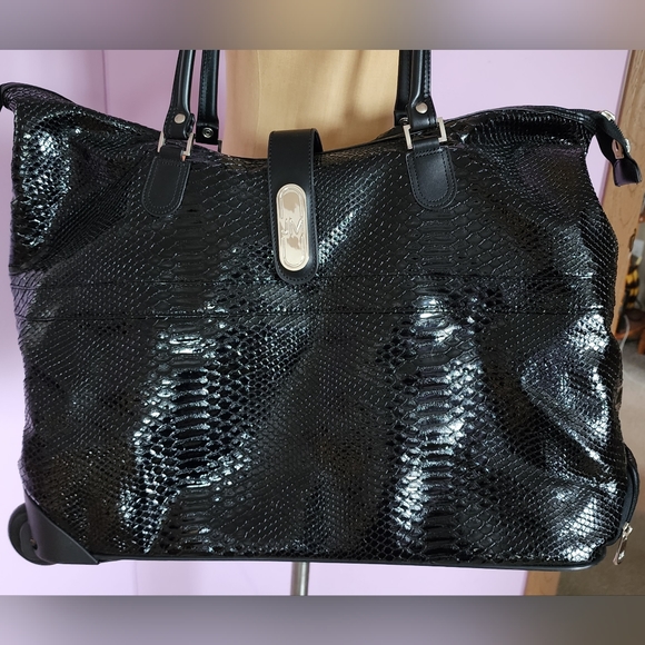 Joy Mangano Bags Joy Mangano Purse Shaped Rolling Duffle Bag Poshmark